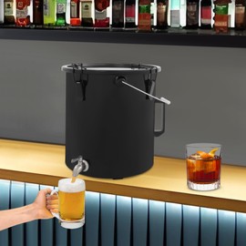 6 Gallon Fryer Oil Bucket, Heat-resistant Oil Disposal Transport Container with Faucet and 4 Locking Clips, Grease Disposal Buckets with Lid for Restaurants, Food Trucks, Kitchens (Bucket+Faucet)