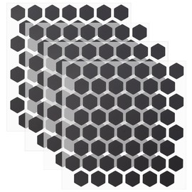 BENECREAT 208Pcs Black Reflective Hexagon Bike Stickers Decals, 4Pieces Hexagon Vinyl Stickers Accessories, Reflective Stickers Hexagon for Bicycle Frame, Helmet, Scooter and Pedals
