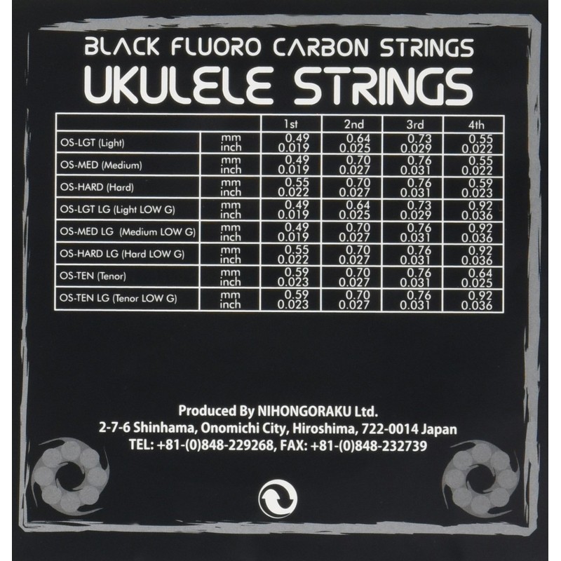 Orcas OS-30 LG Ukulele Strings Low-G Single Item (Soprano Concert)
