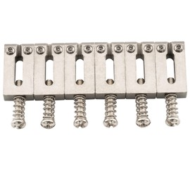 Musiclily Pro 10.8mm Stainless Steel Modern Guitar Tremolo Bridge Saddles for Strat Stratocaster Electric Guitar,Original Color (Set of 6)