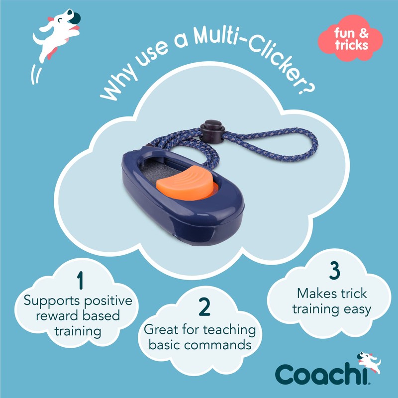 Company of Animals Coachi Multi-Clicker, Dog Accessory, Volume Control with