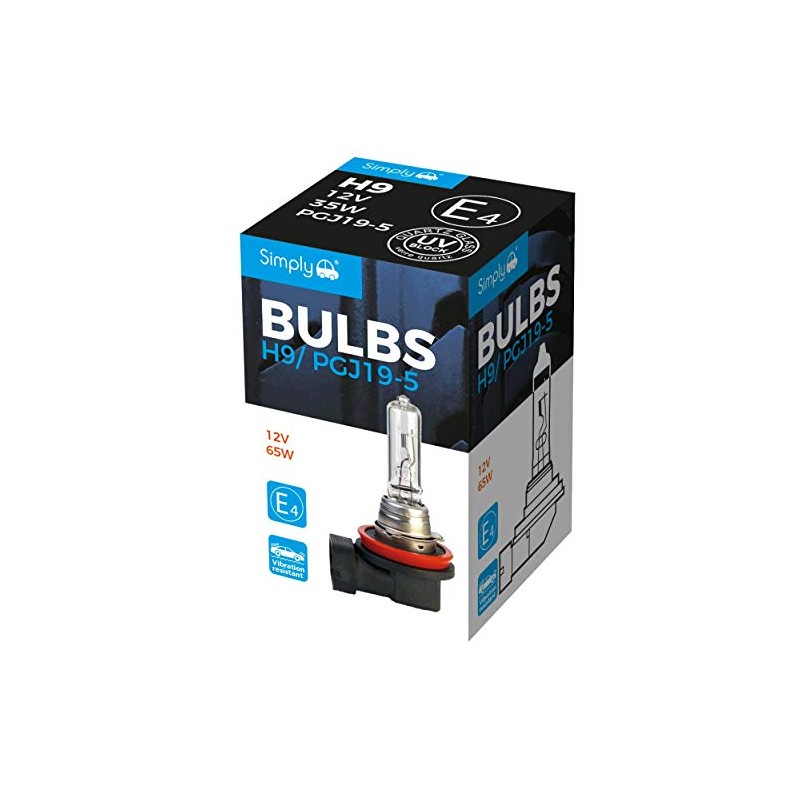 Simply S709 H9 Car Headlight Bulb, 12V, 65W, Comply with