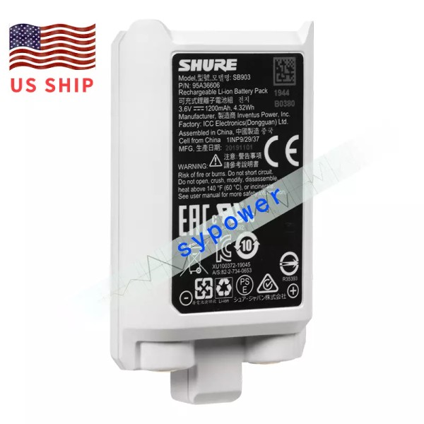 Shure SB903 Battery for SLX-D Digital Wireless transmitters (SLXD1 and
