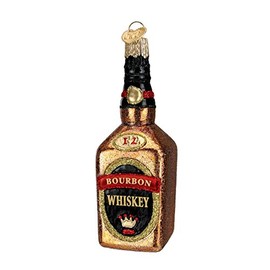 Old World Christmas Ornaments Bourbon Bottle Glass Blown Ornaments for Christmas Tree