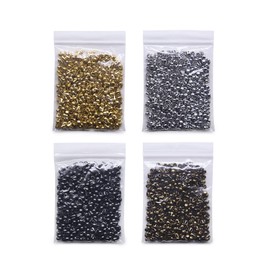 Juego de 4 tachuelas de cúpula redondas mezcladas de colores surtidos, remaches de metal punk, punk, punk, para manualidades, ropa, cinturón, zapatos, joyas, decoraciones (0.12 pulgadas/3 mm)