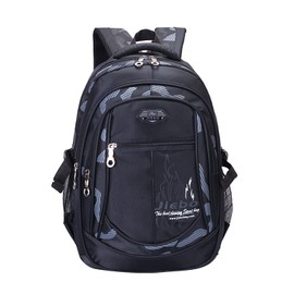 Ecohaso Boys Backpack, 15.6 Inch Boys School Bags Travel Rucksack School Backpack for Teenager Boys Students Outdoor Hiking Camping Weekend Backpack (Black)