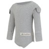 ScratchSleeves | Flip-mitt Bodysuit for Itchy Babies | Grey Marl