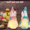 Pack of 2 Easter Gnome Illuminated, Easter Decoration Rabbit Gnome