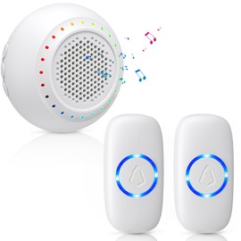 Wireless Doorbell for Home - PHYSEN - Door Bells Ringer Chimes Wireless - Waterproof - Operating at 1000ft Range - 32 Ringtones - 4 Volume Levels - LED Flash - Doorbell Chime Kits for Classroom Office