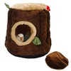 Warm Winter Bird Nest with Removable Cushion, Stump Style Bird