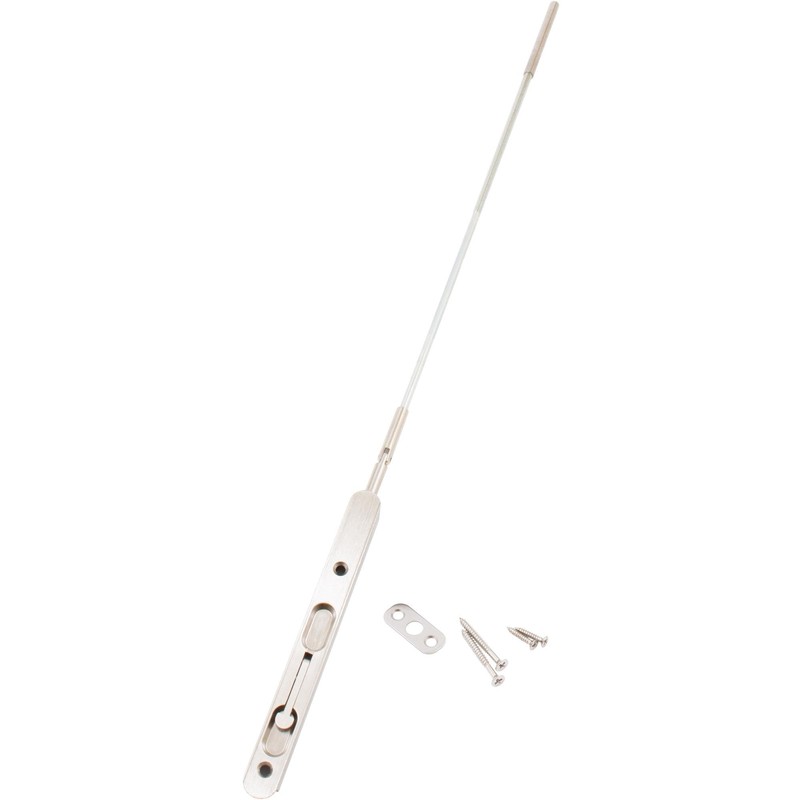 Stone Harbor Hardware Extended Flip-Lever Flush Bolt, 18 Inches, Satin