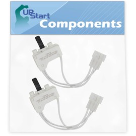 2-Pack 3406107 Dryer Door Switch Replacement for Whirlpool WED5550XW0 Dryer - Compatible with WP3406107 3406109 Door Switch - UpStart Components Brand
