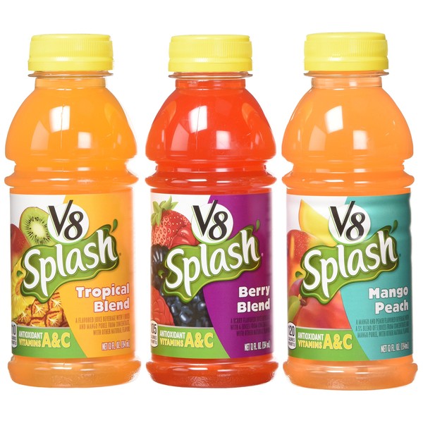 V8 Splash Variety Pack Juice (Pack of 18) 12 Fl Oz, 216 Fluid Ounce