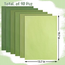 90 Sheets Lime Sage Green Tissue Paper, 14'' x 20'' Assorted Greenery Gift Wrapping Tissue for Gift Bags Baby Shower Wedding Birthday Party Decor