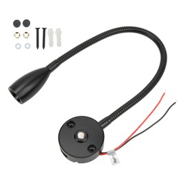 LED Reading Light 3W Wall Mount Reading Lamp Flexible Gooseneck 3 Color Adjustable for RV Boat Caravan Black 3 Colors