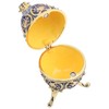 European Style Shiny Artificial Diamond Easter Egg Metal Crafts Jewelry