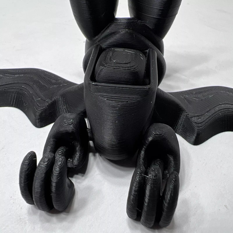 3D Printed Black Articulating Glider Bat
