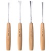 Schaaf Wood Carving Tools, 4pc Detail Chisel Set with Canvas