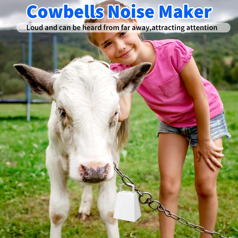 12 Pack Metal Cowbells with Handle 4 Inch Cow Bells