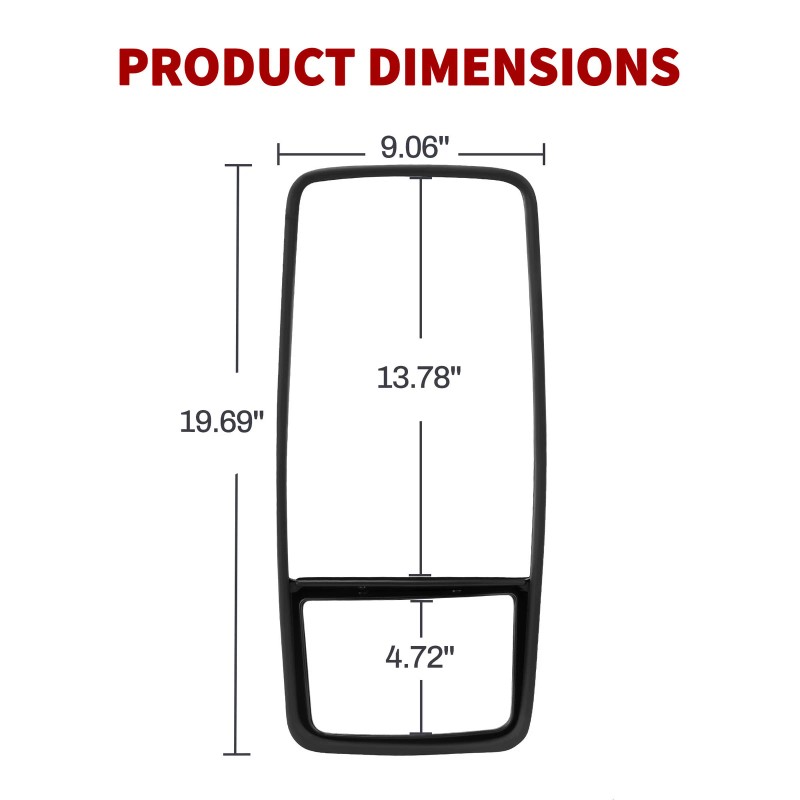 LEDKINGDOMUS Right Passenger Side Mirror for 2008- 2023 ISUZU NPR