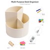 360-Degree Rotating Desk Pencil Holder with 3 Slots