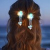 EASEDAILY Light Up Hair Clips LED Hair Barrettes Rave Heart