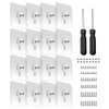 16-Set Adhesive Screws Wall Mount Hanging Nails No-Trace No Drilling