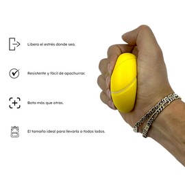 Farvisan 5 Pack Pelotas Tenis Antiestrés, pequeñas Pelotas Deportivas de Espuma Suave para Alivio ansiedad, desestrés y decoración