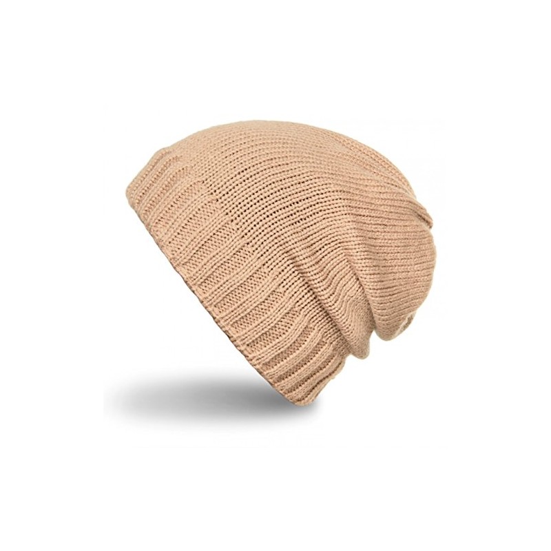 CASPAR MU084 Unisex Knitted Beanie Hat, Colour:camel;Size:One Size
