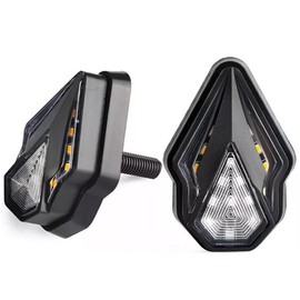 2 Pieces Sequential Motorcycle Flush Mount LED Turn Signals Blinker Light Indicator