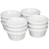 Winco Commercial-Grade Plastic Ramekin/Dipping Sauce Cup, Smooth, 6 Ounce, White