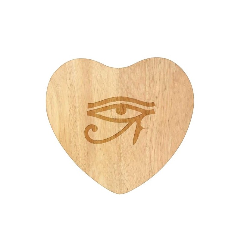 'Eye of Ra' Wooden Heart Shaped Chopping/Cutting Board (WB00085278)