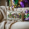 AACORS Mardi Gras Pillow Cover 12x20 Inch Masquerade Fleur De
