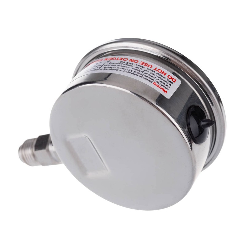THERMIS Stainless Steel Pressure Gauge with Bourdon Pin 304CHG Bottom