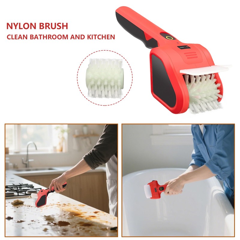 TOOLSPACE 2 in 1 Cordless Electric Grill Brush, Safe &
