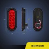 Nilight 6Inch Oval Trailer Tail Light 6PCS Red White 10LED