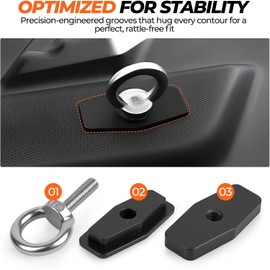 Maverick X3 - Kit de montaje de anclajes de amarre para cama, compatible con Maverick Commander Maverick R3 Defender, paquete de cuatro piezas de aluminio