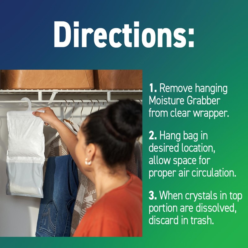 Concrobium 378488 Moisture Grabbers Moisture Absorber Packs, Spring Breeze, 3