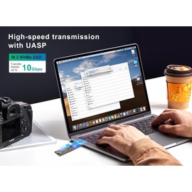 EBTOOLS Adaptador M.2 NVME SSD a USB 3.1, M.2 NGFF NVME a Lector de Tarjetas USB USB 3.1 Gen 2 Bridge Chip con 10 Gbps de Alto Rendimiento