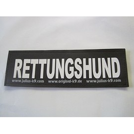 RETTUNGSHUND (Large) Package of 2 Julius-K9 Labels for Harnesses
