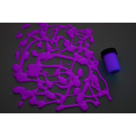 DirectGlow 3/4oz UV Blacklight Reactive Fluorescent Acrylic Paints (Purple)