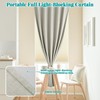 Sovtfides 100% Blackout Self Adhesive Portable Curtains for Bedroom Easy