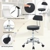 FIRAVOE Rolling Stool with Back,Adjustable Height Foot Rest Rolling Salon