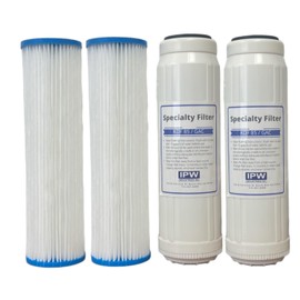IPW Industries Inc-Compatible(PLEATED/KDF85-CAT) Upgraded Replacement Filters For HydroLogic Stealth RO150 / RO300 Systems; 22060 and 22125 4 Pack