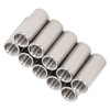 10 Pcs Round Coupling Nut M10x1.5 L35mm Stainless Steel Round