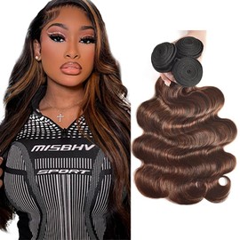 24 26 28 Inch P4/30 Highlight Bundles Body Wave Human Hair Bundles P4/30 Two Tone Double Weft Chocolate Brown Body Wave Hair Weave