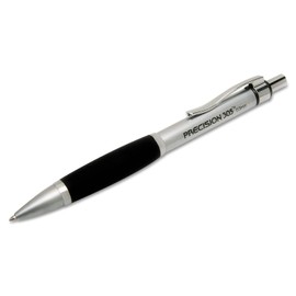 7520015654875 SKILCRAFT Precision 305 Metal Barrel Mechanical Pencil, 0.5 mm, Black Lead, Silver Barrel, 6/Pack