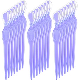Mudder 21 Pcs Face Razors for Women and Men, Eyebrow Razors Shaver Facial Razor Multipurpose Face Trimmers with Precision Cover for Women Makeup Face Care Tools(Purple)
