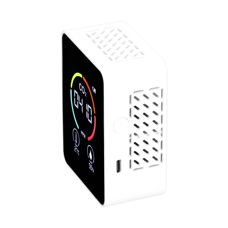 Carbon Dioxide Detector Semiconductor USB Charging LCD Temperature Humidity Detection