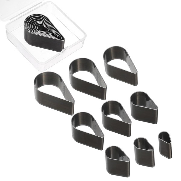uxcell Leather Teardrop Shape Punch Cutter Set 9 Sizes Leather
